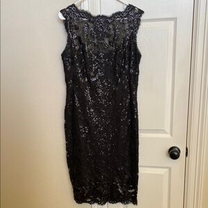 Elegant Black Sequin Cocktail Dress
